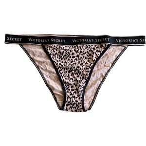 Victoria Secrets Leopard Cotton String Bikini Panties Tanga Size XXL N…